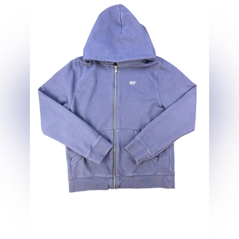 VINEYARD VINES Navy Full Zip Hoodie - M (12-14Y)